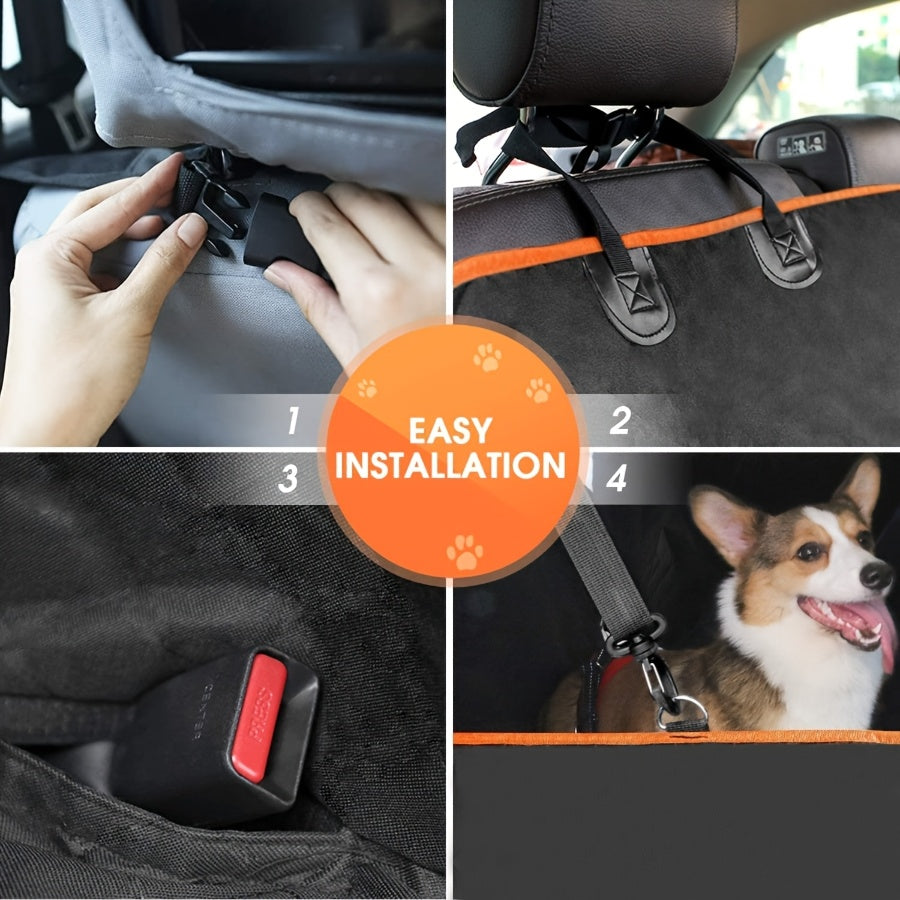 Pet Dog Car Seat Cover Hammock Scratch-Resistant Durable Backrest Cover, Suitable for Cars and SUVs